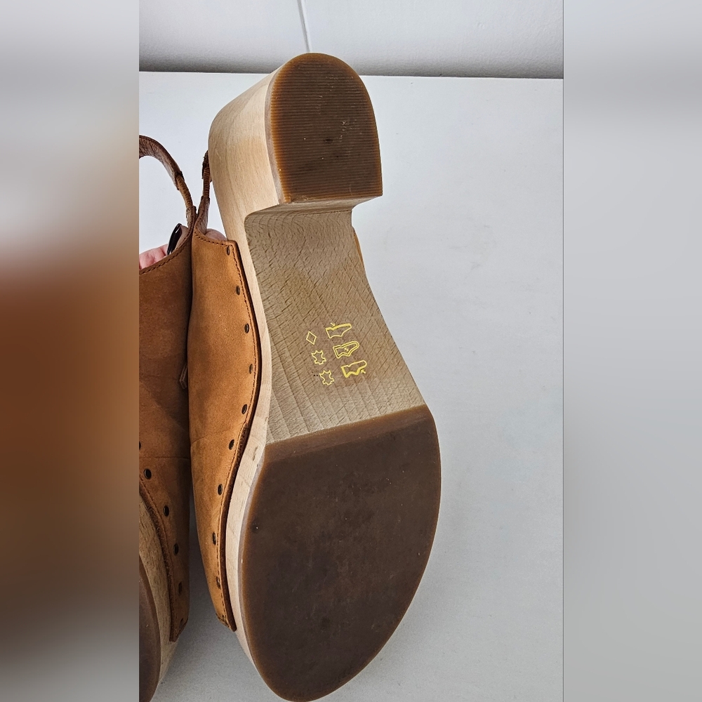 Madewell Cecilia Lace-Up Clog in Tan Size 7 - Picture 8 of 10